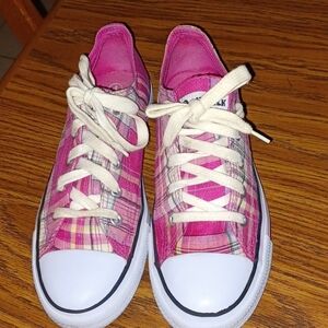 Airwalk girls pink Sneakers, plaid, sparkly